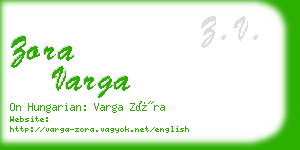 zora varga business card